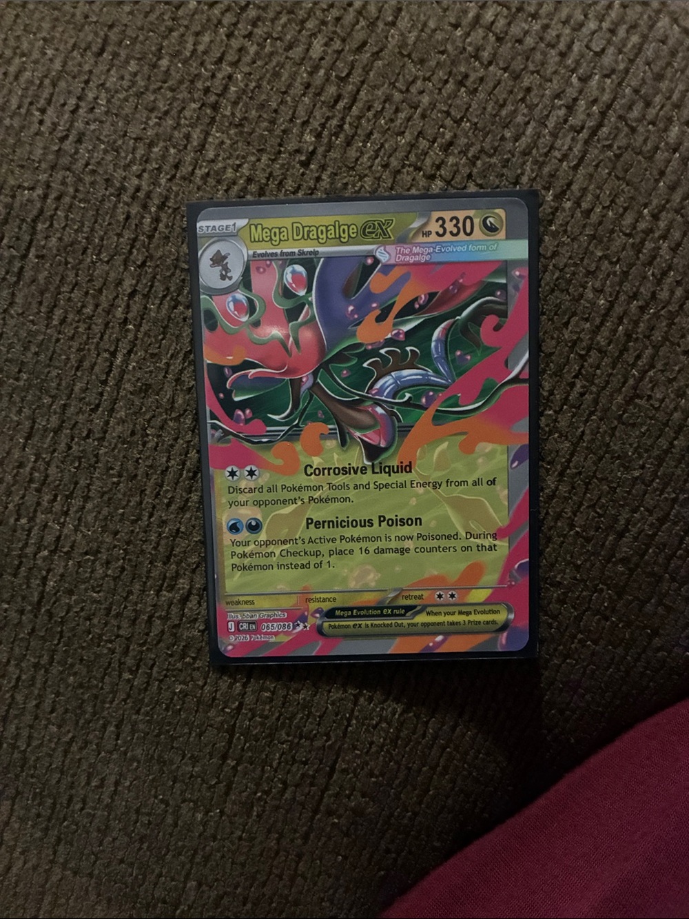 Mega Dragalge EX Collectible Trading Card - Multicolor